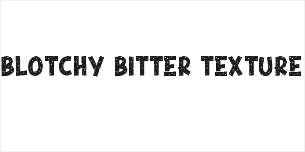 Blotchy Bitter Texture Logo