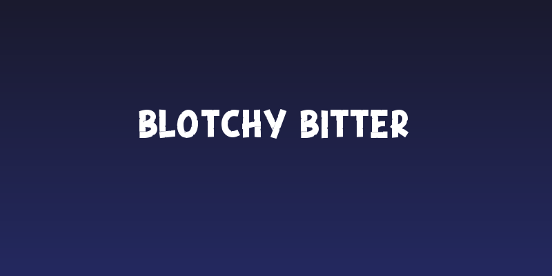 Blotchy Bitter Social Header