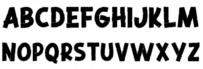 Blotchy Bitter خط أحرف صغيرة