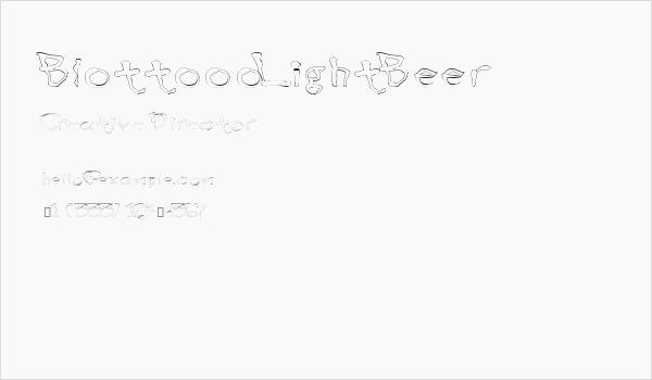 BlottoooLightBeer Business Card