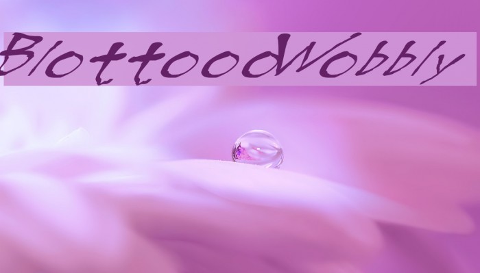 BlottoooWobbly Font examples