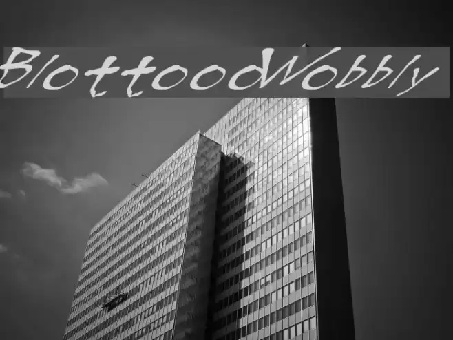 BlottoooWobbly Font examples