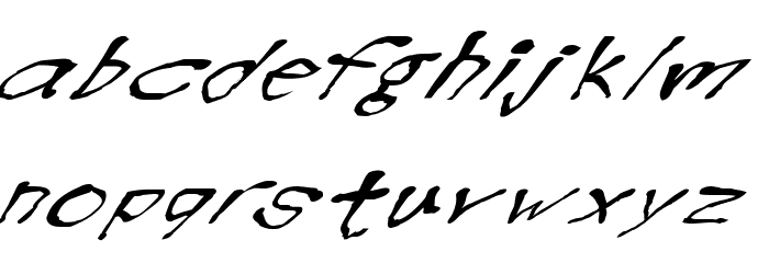 BlottoooWobbly Font LOWERCASE