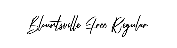 Blountsville Free Regular  Free Fonts Download