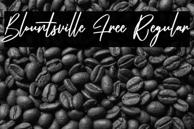 Blountsville Free Regular Font examples