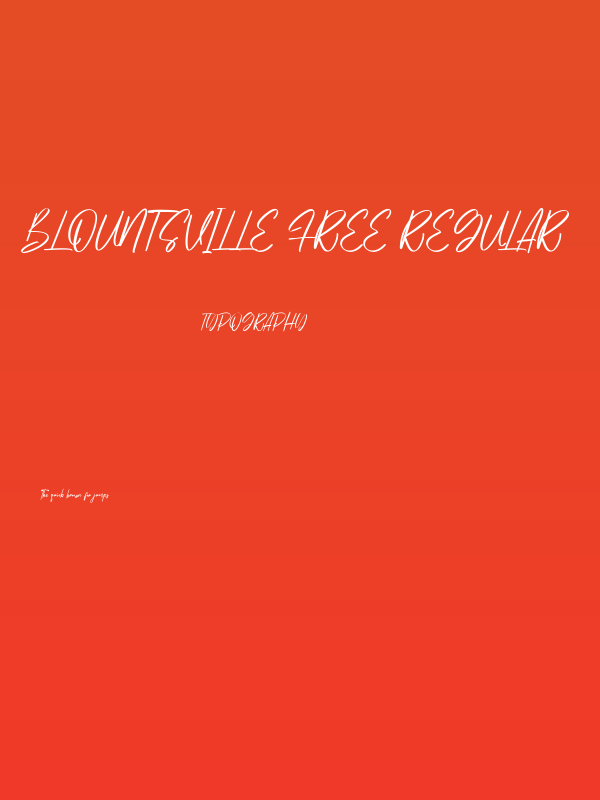 Blountsville Free Regular Poster