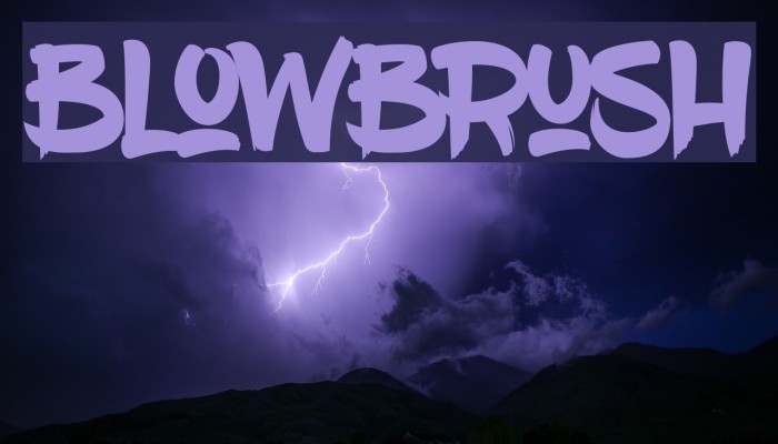 BlowBrush Font examples