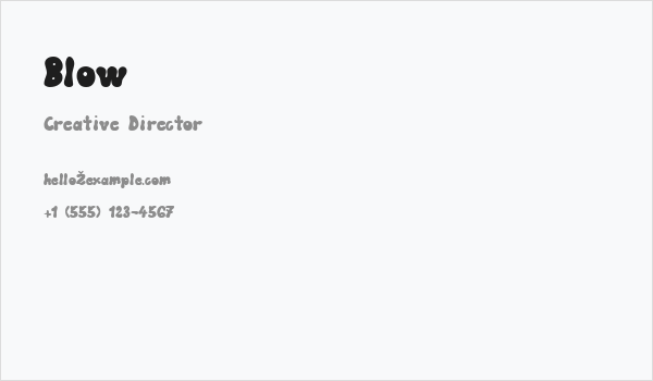 Blow Business Card