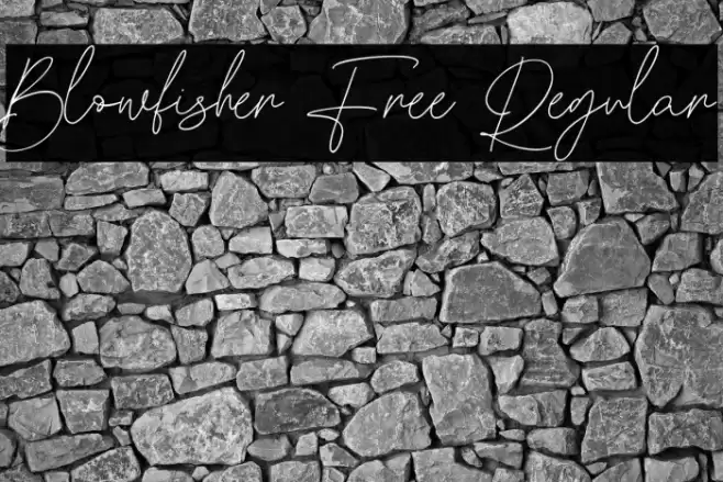 Blowfisher Free Regular Schriftart examples