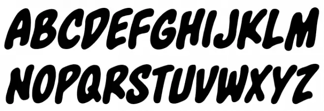 Blowhole BB Italic Font Litere mari