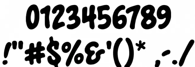 Blowhole BB Font OTHER CHARS