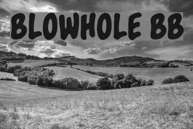 Blowhole BB Font examples
