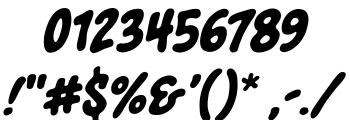 BlowholeBB-Italic Font OTHER CHARS