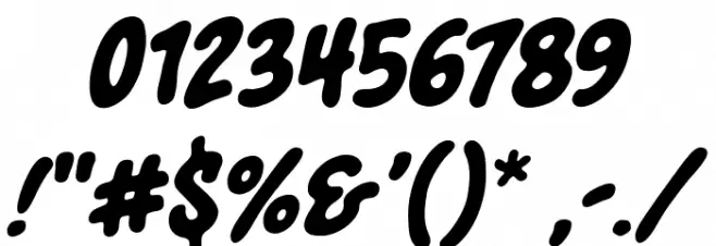 BlowholeBB-Italic Font OTHER CHARS