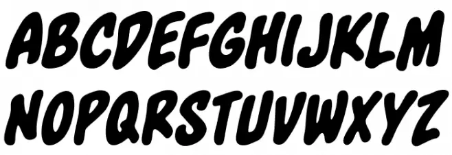 BlowholeBB-Italic फ़ॉन्ट अपरकेस