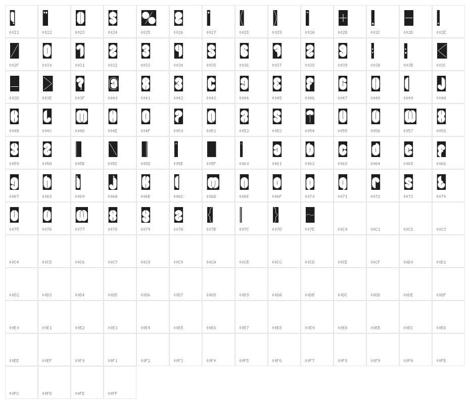 Blowing Bubble-Inverse Character Map