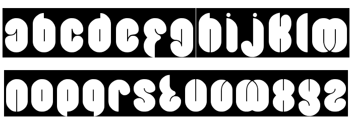 Blowing Bubble-Inverse Font LOWERCASE