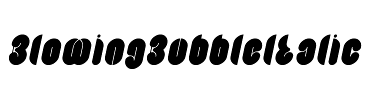 Blowing Bubble Italic  Free Fonts Download