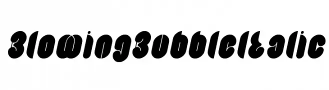 Blowing Bubble Italic  Descarca Fonturi Gratis