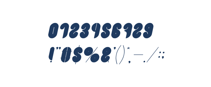 Blowing Bubble Italic Other Characters
