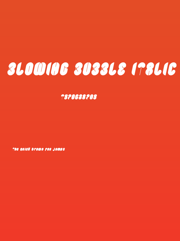 Blowing Bubble Italic Poster