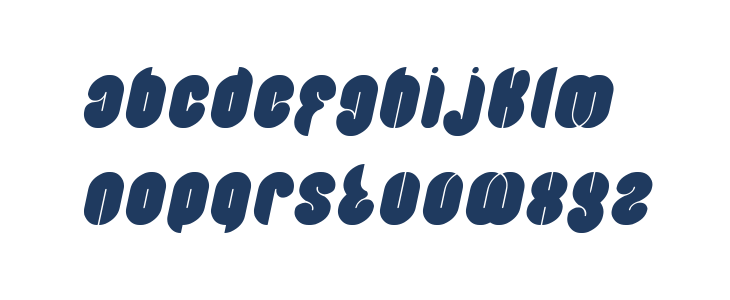 Blowing Bubble Italic Lowercase