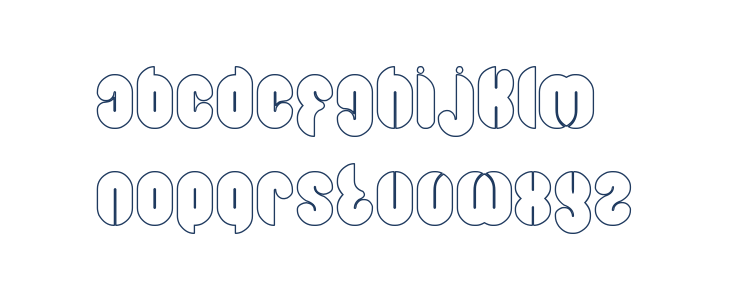 Blowing Bubble_outline Lowercase