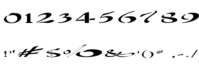 Blown Away Font OTHER CHARS