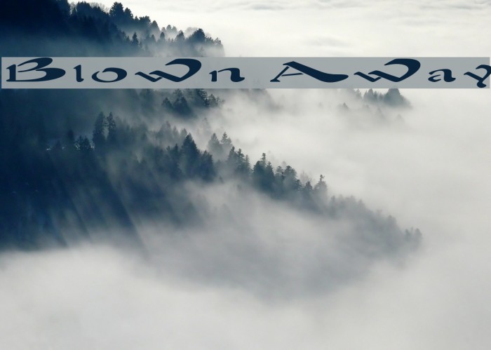 Blown Away Font examples