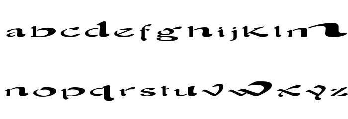Blown Away Font LOWERCASE
