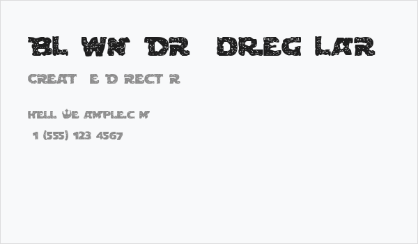Blown DroidRegular Business Card
