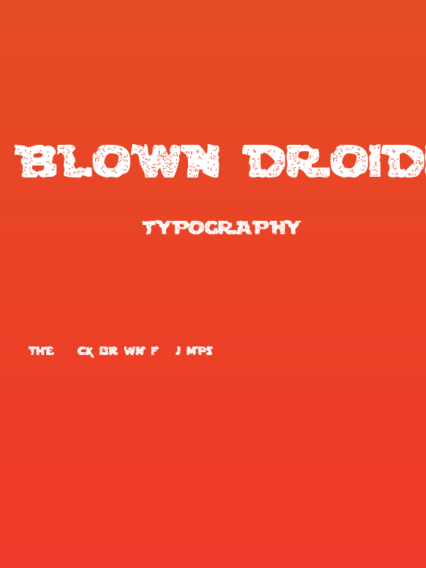 Blown DroidRegular Poster