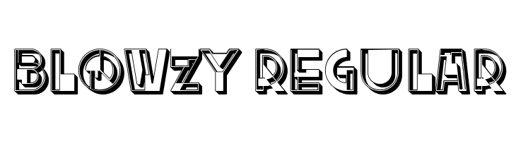 Blowzy Regular  les polices de caractères gratuit tlcharger