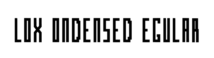 Blox Condensed Regular  नि: शुल्क फ़ॉन्ट्स डाउनलोड