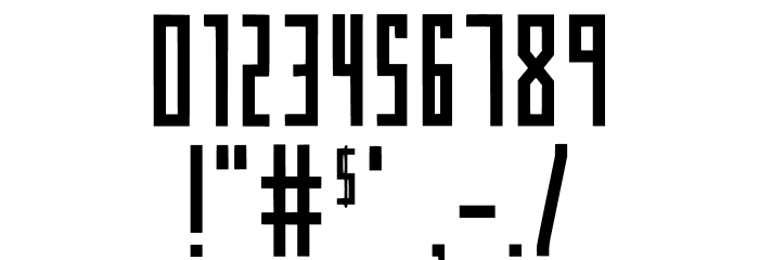 Blox Condensed Regular Font OTHER CHARS