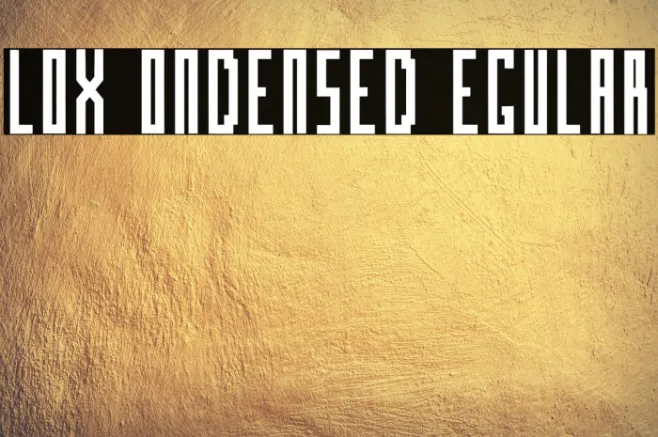 Blox Condensed Regular Example 1