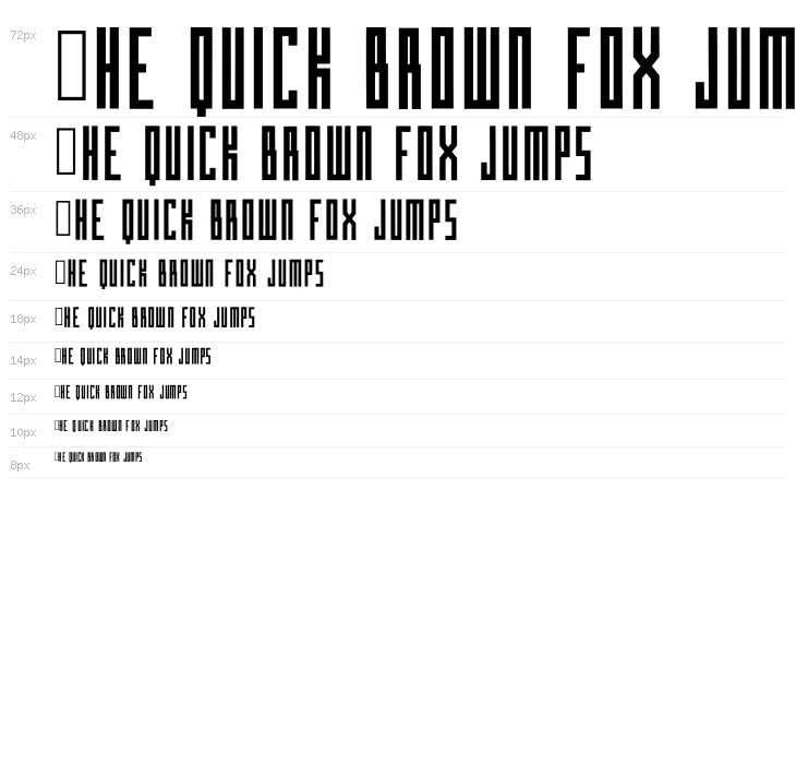 Blox Condensed Regular Waterfall