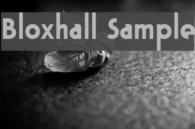 Bloxhall Sample Font examples