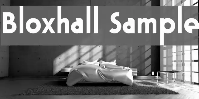 Bloxhall Sample Font examples