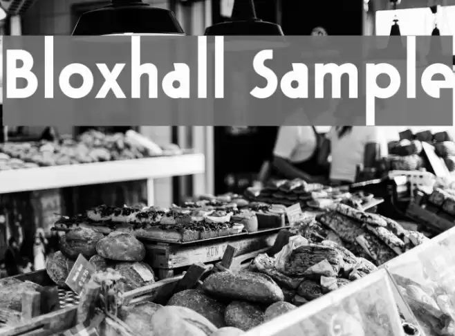 Bloxhall Sample Font examples