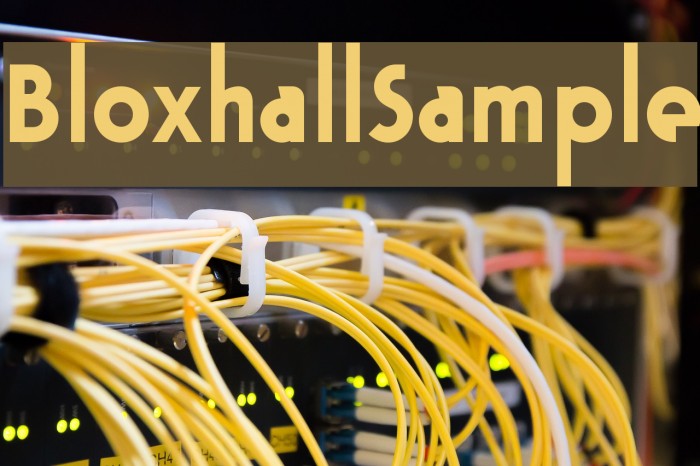 BloxhallSample Font examples
