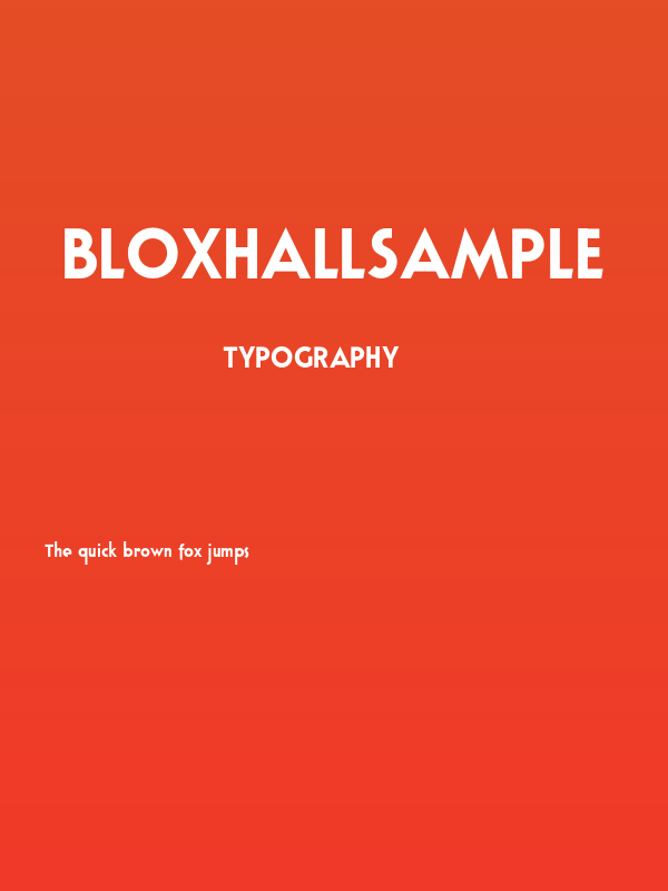 BloxhallSample Poster