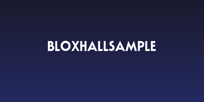BloxhallSample Social Header