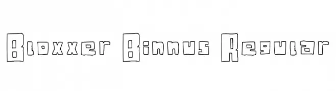 Bloxxer Binnus Regular  免费字体下载