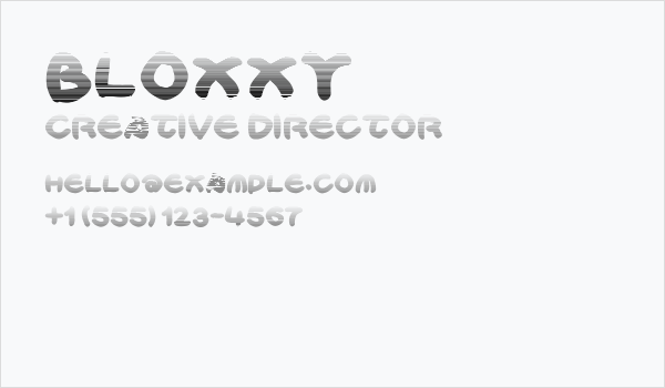 Bloxxy Business Card
