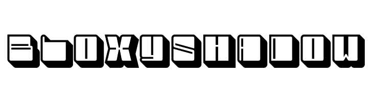 Bloxy Shadow  font caratteri gratis