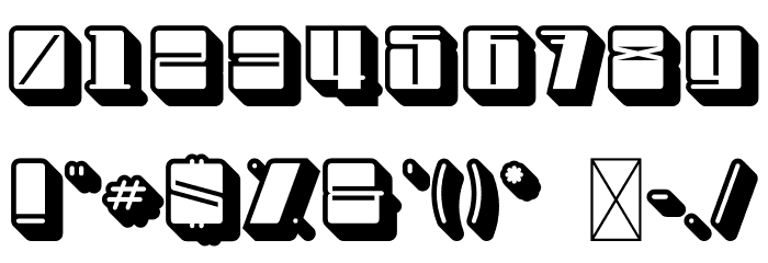 Bloxy Shadow Font OTHER CHARS