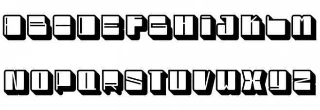 Bloxy Shadow Schriftart Groß