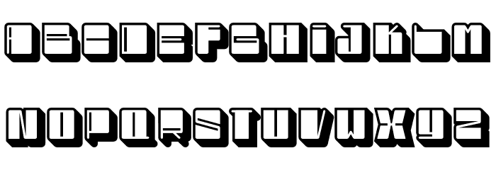 Bloxy Shadow Font LOWERCASE