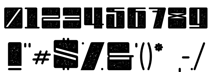Bloxy Stamped Font OTHER CHARS